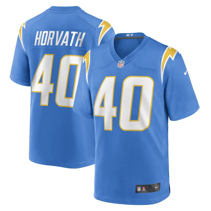Men Los Angeles Chargers #40 Zander Horvath Nike Powder Blue Game Player NFL Jersey